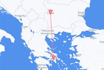 Vluchten van Athene, Griekenland naar Sofia, Bulgarije
