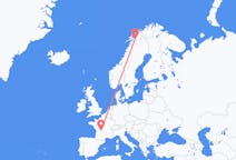 Flights from Limoges, France to Narvik, Norway