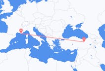Flyg från Erzincan till Toulon