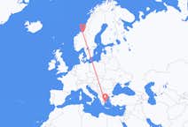 Flights from Trondheim to Athens