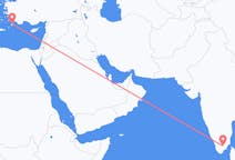 Flyreiser fra Madurai, India til Rhodes, Hellas