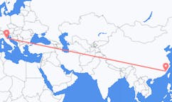 Flyreiser fra Fuzhou, Kina til Forli, Italia