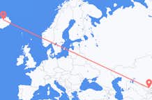 Flyreiser fra Tsjimkent, Kasakhstan til Akureyri, Island