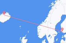 Vluchten van Turku, Finland naar Akureyri, IJsland