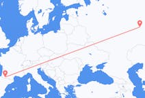 Flights from Nizhnekamsk, Russia to Lourdes, France