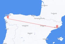 Flyreiser fra Santiago de Compostela, Spania til Barcelona, Spania