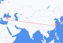 中国の台州から、トルコのネヴシェヒルまでのフライト