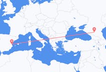 Flyreiser fra Mineralnye Vody, Russland til Valencia, Spania