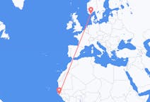 Flights from Bissau to Kristiansand