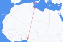 Fly fra Benin by til Lampedusa