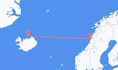 Vols de Grimsey, Islande pour Sandnessjøen, Norvège