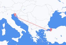 Flights from Bursa, Turkey to Pula, Croatia
