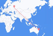Vluchten van Brisbane, Australië naar Kazan, Rusland