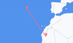 Vols d’Atar, Mauritanie vers Santa Cruz da Graciosa, portugal