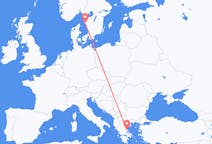 Vluchten van volos, Griekenland naar Göteborg, Zweden