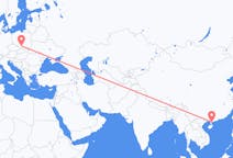 Flyg från Zhanjiang, Kina till Katowice, Polen