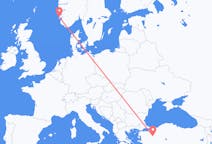 Flights from Kütahya, Turkey to Haugesund, Norway