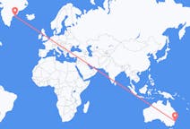 Flights from Sydney, Australia to Kulusuk, Greenland