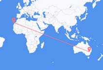 Flyreiser fra Dubbo, Australia til Las Palmas, Spania