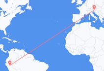 Flyreiser fra Tarapoto, Peru til Klagenfurt, Østerrike