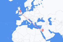 Flyrejser fra Al-'Ula, Saudi-Arabien til Birmingham, England
