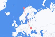 Vluchten van Chisinau, Moldavië naar Svolvaer, Noorwegen
