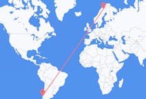 Flyrejser fra Concepción, Chile til Kiruna, Sverige