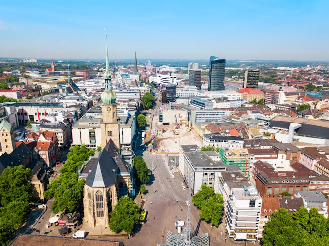 Photo of Dortmund city centre aerial panoramic view.