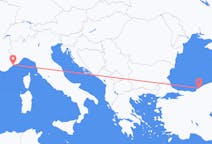 Lennot Nizzasta, Ranska Zonguldakille, Turkki