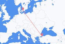 Flights from the city of Istanbul to the city of Copenhagen