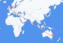 Flyreiser fra Sydney i Nova Scotia, Australia til Norwich, England
