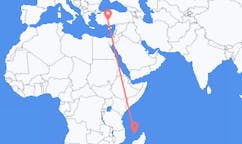 Flyreiser fra Mamoudzou, Frankrike til Konya, Tyrkia