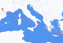フランスのトゥールーズからから、ギリシャのカルパトス島までのフライト