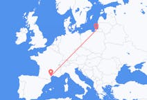 Fly fra Kaliningrad til Béziers