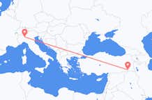 Flyrejser fra Şırnak (Şırnak Provins) til Milano