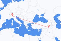 出发地 土耳其出发地 舍爾納克目的地 意大利米蘭的航班