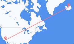 Flyrejser fra San Bernardino, USA til Akureyri, Island
