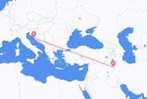 Flyrejser fra Sulaymaniyah, Irak til Zadar, Kroatien