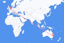 Flyreiser fra City of Newcastle, Australia til Brussel, Belgia