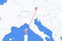 Vluchten van Figari naar Salzburg