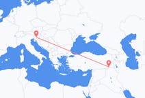 Flyreiser fra Ljubljana, Slovenia til Sirnak, Tyrkia