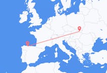 Vols depuis Košice, Slovaquie vers Santiago du Mont, Espagne