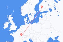 Flyrejser fra Dole, Frankrig til Tampere, Finland