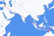 Flyrejser fra Darwin, Australien til Sanliurfa, Tyrkiet