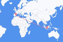 Flyreiser fra Semarang, Indonesia til Murcia, Spania