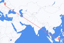 Flyg från Balikpapan, Indonesien till Lublin, Polen