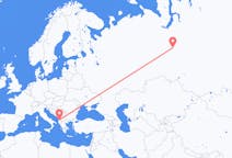 Flights from Tirana, Albania to Kogalym, Russia