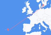 Vluchten van Malmö, Zweden naar Ponta Delgada, Portugal