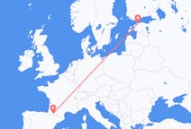 Flights from Tallinn, Estonia to Lourdes, France