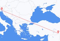 Vols depuis la ville de Rijeka vers la ville de Mardin